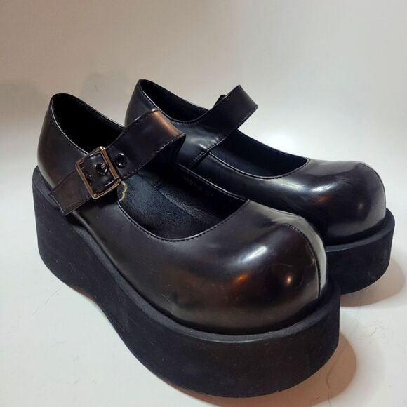Black Platform Mary Jane Shoes Juice Park - Picture 1 of 16